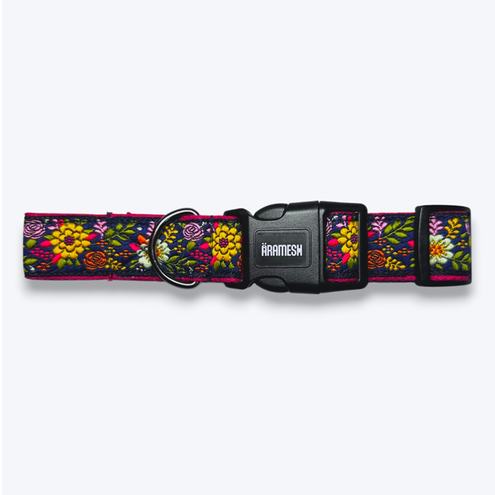 Aramesh Coastal Bloom Adjustable Collar for Dogs (Pink and Navy blue) Dogs-Collar, Leashes, harnesses Aramesh Dropship