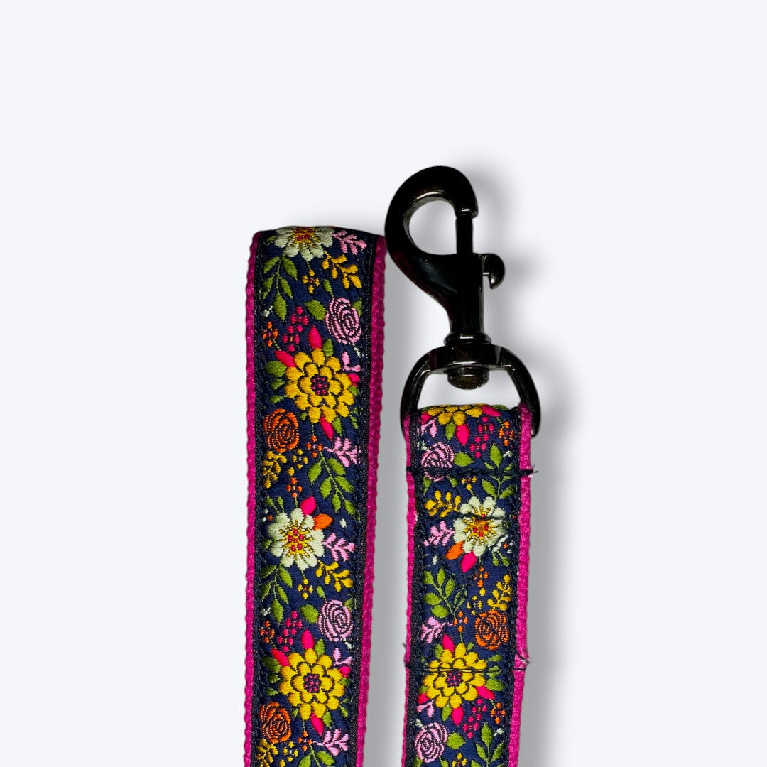 Aramesh Coastal Bloom Leash for Dogs (Pink and Navy Blue) Dogs-Collar, Leashes, harnesses Aramesh Dropship