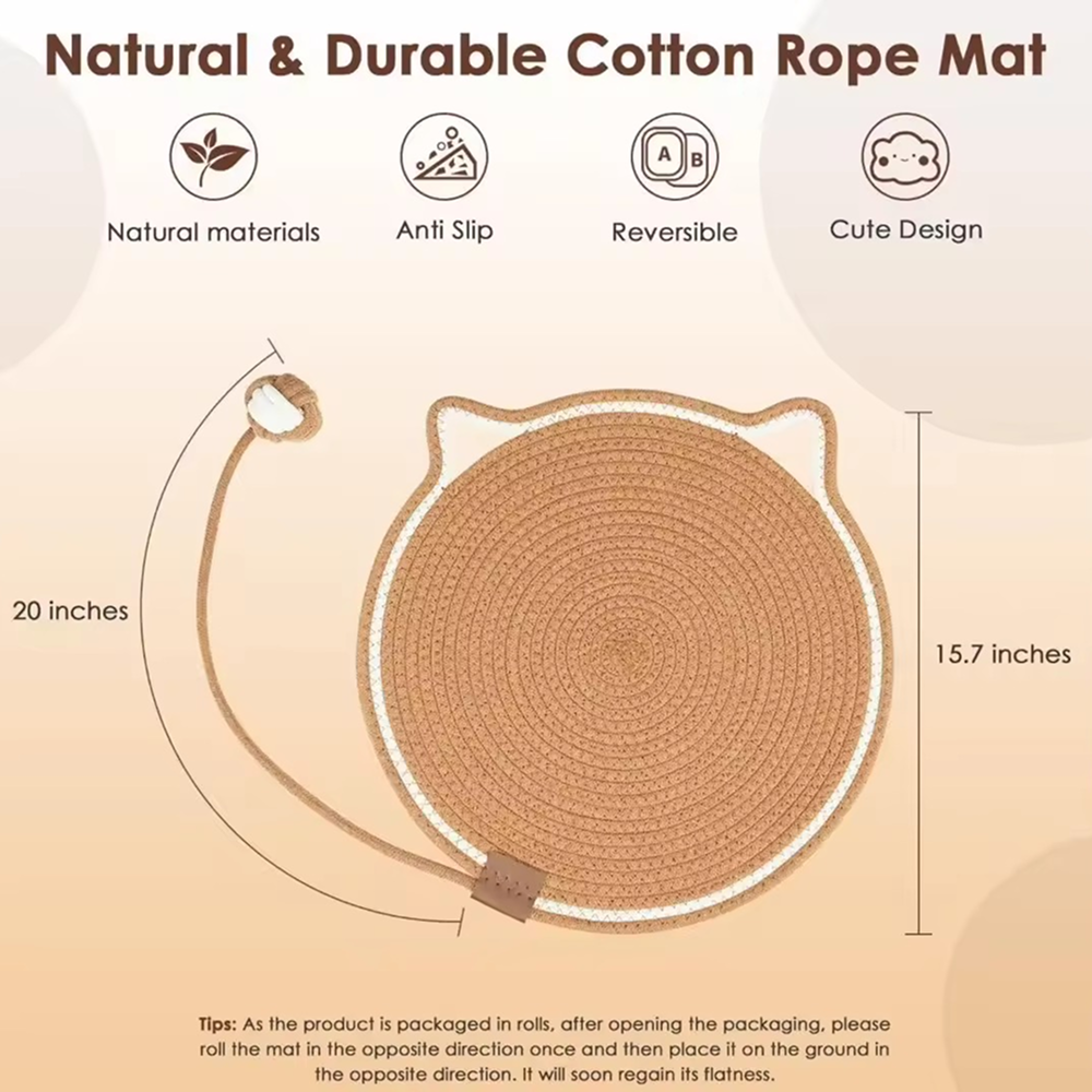 Talking Dog Club Rope Scratcher Mat for Cats Cats-Toys Talking Dog Club Dropship