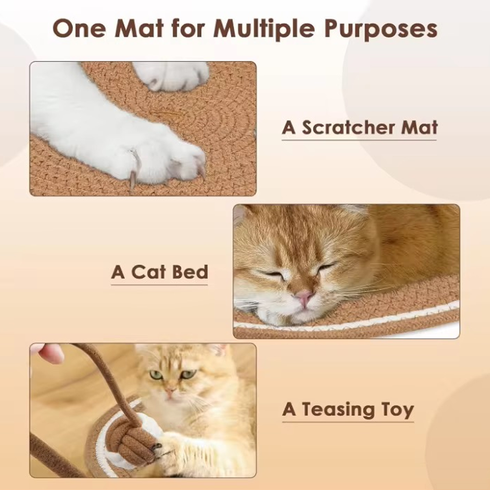 Talking Dog Club Rope Scratcher Mat for Cats Cats-Toys Talking Dog Club Dropship