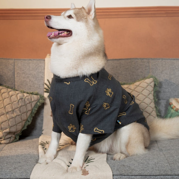 15 Furries Desi Denim Kurta for Dogs (Grey)