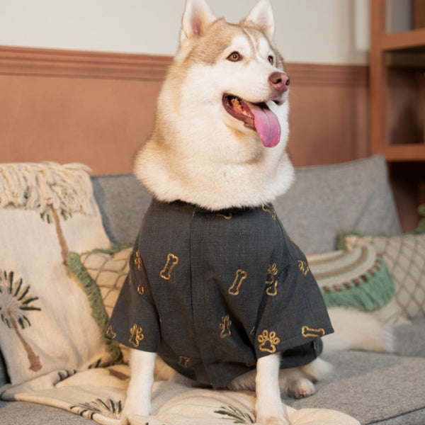 15 Furries Desi Denim Kurta for Dogs (Grey)
