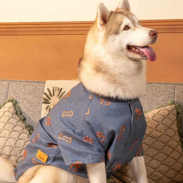 15 Furries Desi Denim Kurta for Dogs (Indigo)