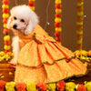 15 Furries Kesariya Lehenga for Dogs (Yellow) Dogs-Clothing & Accessories 15 Furries Dropship