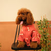 15 Furries Linen Bone Embroidered Kurta for Dogs (Grape Red) Dogs-Clothing & Accessories 15 Furries Dropship