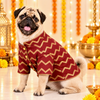 15 Furries Jashn Crimson Sherwani for Dogs (Red/Gold) Dogs-Clothing & Accessories 15 Furries Dropship