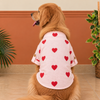 15 Furries Linen Heart Embroidered Kurta for Dogs (Baby Pink) Dogs-Clothing & Accessories 15 Furries Dropship