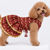 15 Furries Zari Gold Lehenga for Dogs & Cats (Maroon Red) Both-Clothing & Accessories 15 Furries Dropship