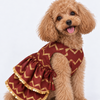 15 Furries Zari Gold Lehenga for Dogs & Cats (Maroon Red) Both-Clothing & Accessories 15 Furries Dropship