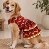 15 Furries Zari Gold Lehenga for Dogs & Cats (Maroon Red) Both-Clothing & Accessories 15 Furries Dropship XXS