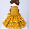 15 Furries Zari Gold Lehenga for Dogs & Cats (Mustard Yellow) Both-Clothing & Accessories 15 Furries Dropship