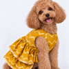 15 Furries Zari Gold Lehenga for Dogs & Cats (Mustard Yellow) Both-Clothing & Accessories 15 Furries Dropship