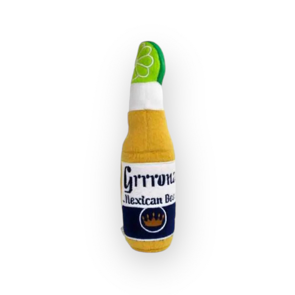 Talking Dog Club Grrona Mexican Beer Plush Toy for Dogs (Yellow)