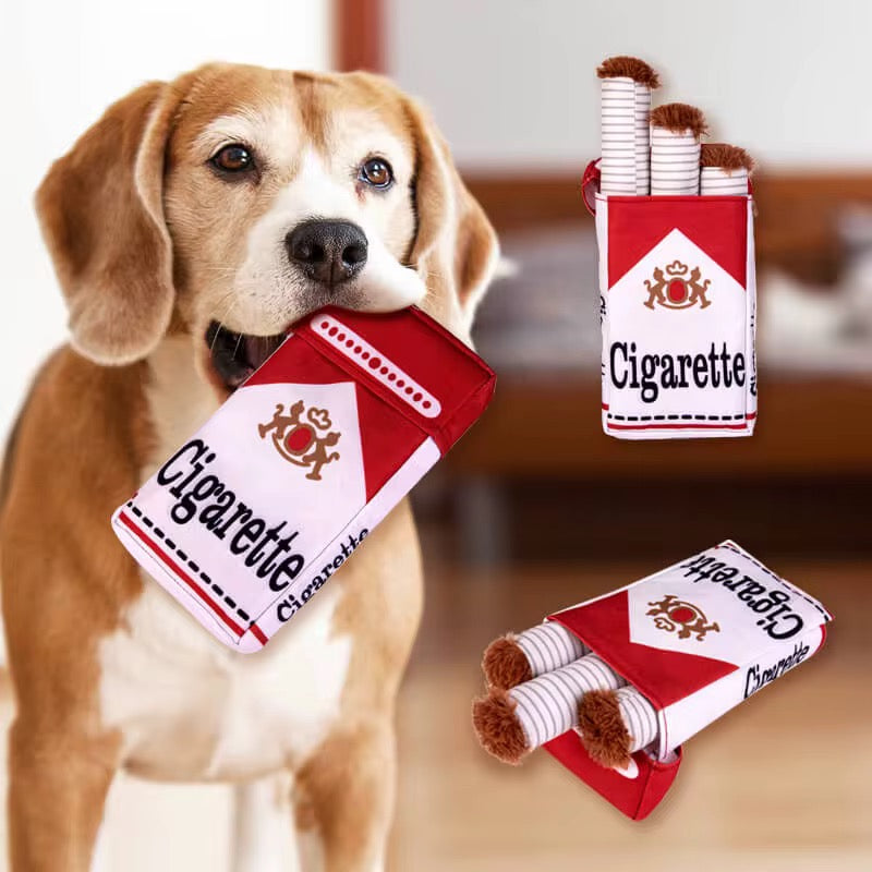 Talking Dog Club No Smoke Cigarette with Cover Plush Toy for Dogs Dogs-Toys Talking Dog Club Dropship