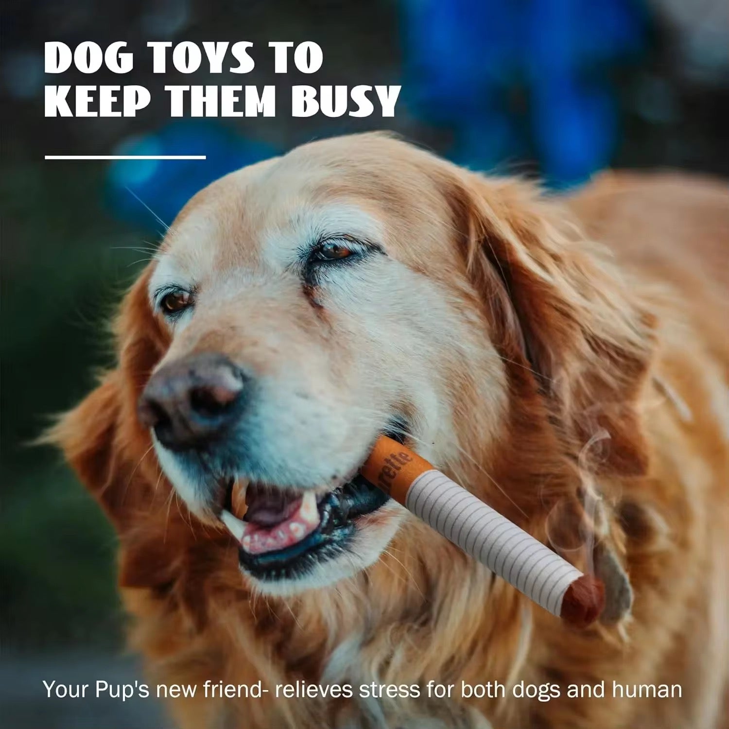 Talking Dog Club No Smoke Cigarette with Cover Plush Toy for Dogs Dogs-Toys Talking Dog Club Dropship