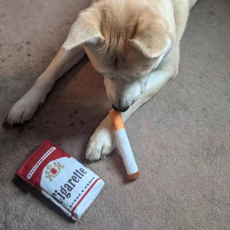 Talking Dog Club No Smoke Cigarette with Cover Plush Toy for Dogs Dogs-Toys Talking Dog Club Dropship
