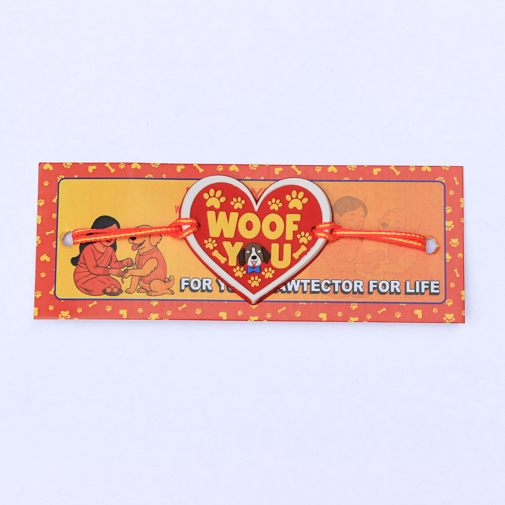 Raksha Bandhan Woof You Rakhi for Dogs & Cats by Pawgypets Both-Clothing & Accessories Pawgypets Dropship One Size