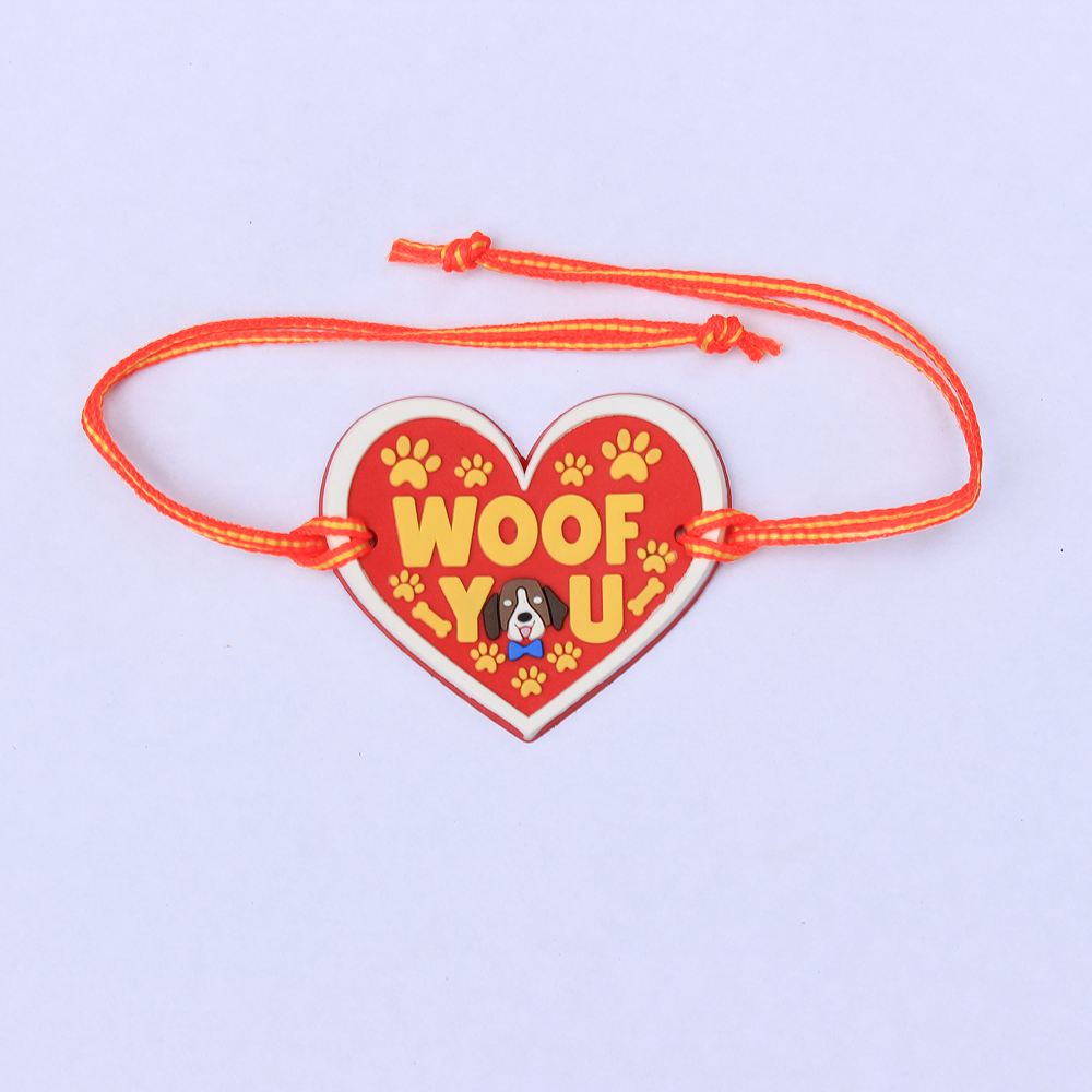 Raksha Bandhan Woof You Rakhi for Dogs & Cats by Pawgypets Both-Clothing & Accessories Pawgypets Dropship
