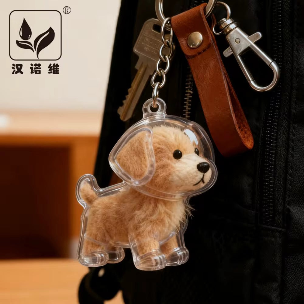 Talking Dog Club Standing Dog Hair Keepsake Capsule Key Chain Pet Parent-Gifting & Merch Talking Dog Club Dropship