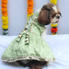Pawgypets Shahi Lehengas Dress for Dogs (Pastel Green) Dogs-Clothing & Accessories Pawgypets Dropship M