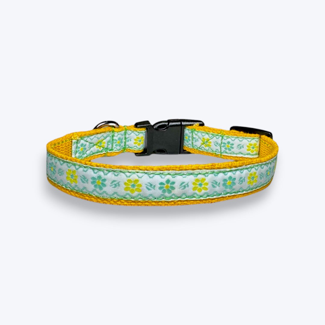 Aramesh Lemon Blossom Collar for Cats (Yellow, White & Green) Dogs-Collar, Leashes, harnesses Aramesh Dropship