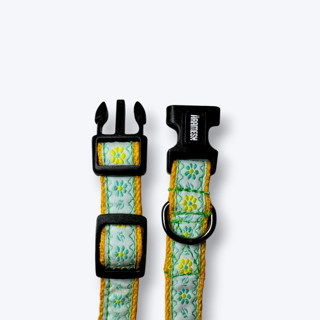 Aramesh Lemon Blossom Collar for Cats (Yellow, White & Green) Dogs-Collar, Leashes, harnesses Aramesh Dropship