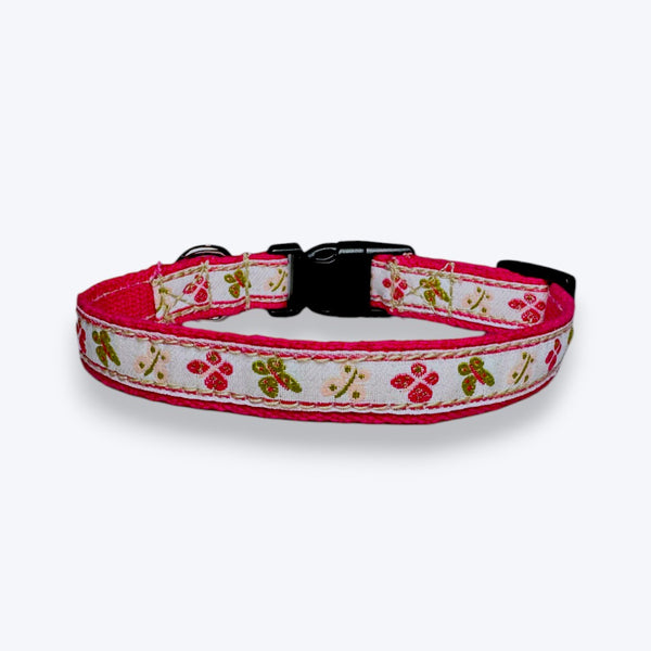 Aramesh Garden Whisper Collar for Cats (Pink and White)
