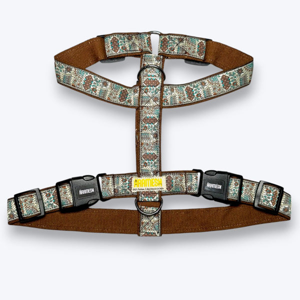 Aramesh Sultan Paws Harness for Dogs (Brown & Cream)