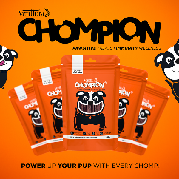 Venttura Chompion Pawsitive Immunity Wellness Dogs Treats