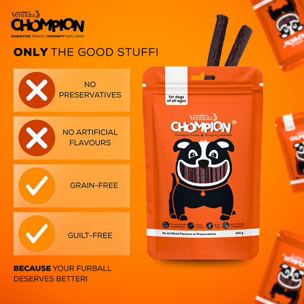 Venttura Chompion Pawsitive Immunity Wellness Dogs Treats