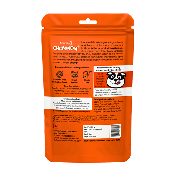 Venttura Chompion Pawsitive Immunity Wellness Dogs Treats
