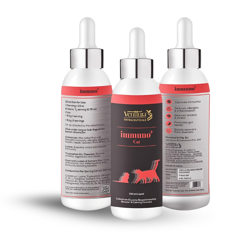 Venttura Immunity Booster & Calming Supplement for Cats Cats-Health & Wellness Venttura 100mL