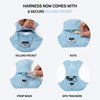 HUFT Walkmate Harness for Dogs (Slate Blue) Dogs-Collar, Leashes, harnesses Heads Up for Tails