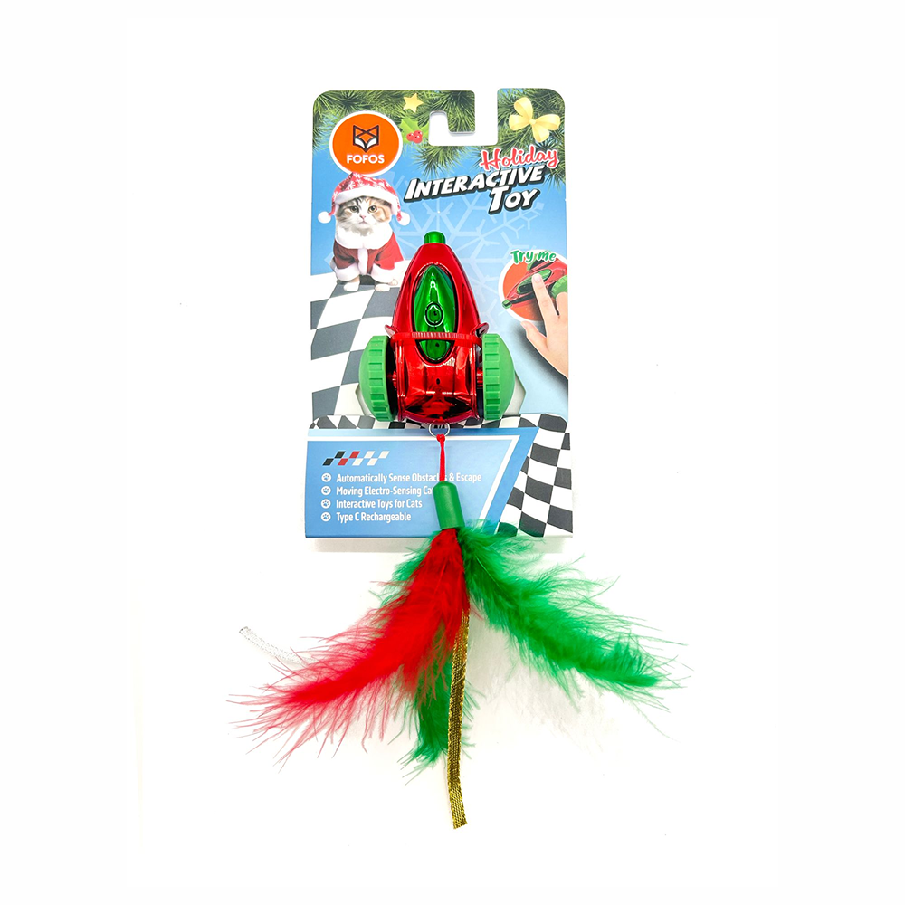 Barkbutler x Fofos Holiday Interactive Car Toy for Cats (Red) Cats-Toys Barkbutler 8x6cm