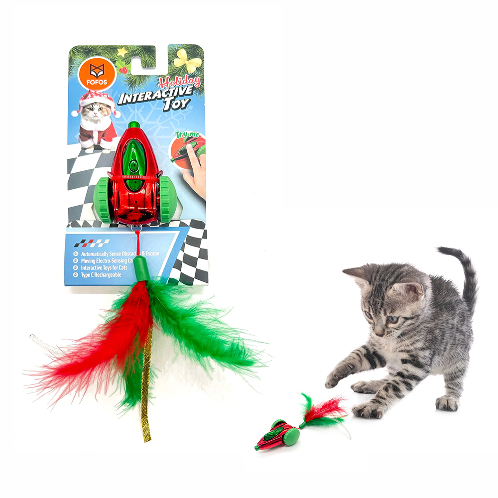 Barkbutler x Fofos Holiday Interactive Car Toy for Cats (Red) Cats-Toys Barkbutler