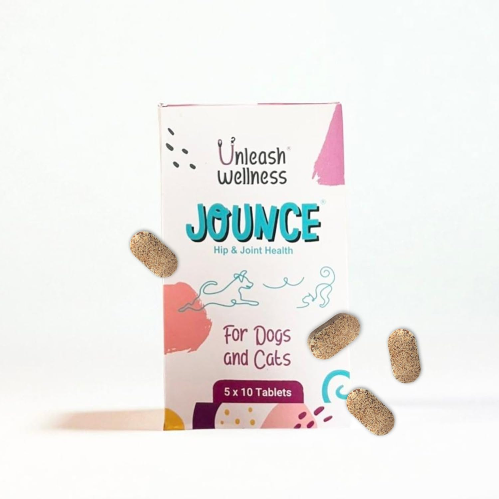 Unleash Wellness Jounce Hip and Joint Support Chews for Dogs and Cats Both-Health & Wellness Unleash Wellness Dropship 50 Tablets