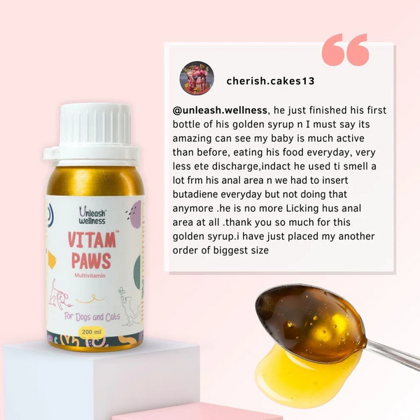 Unleash Wellness Vitam Paws Multivitamin Supplement for Dogs and Cats