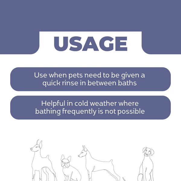 Unleash Wellness TuDry All Natural Waterless Shampoo for Dogs and Cats