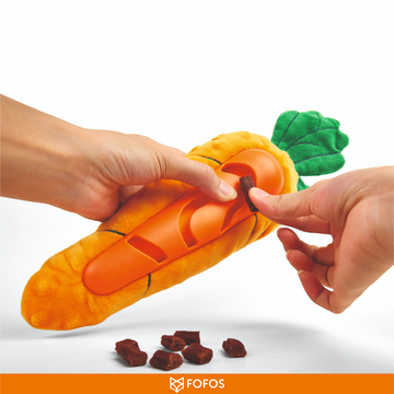 Fofos Carrot Treat Toy for Dogs (Orange)