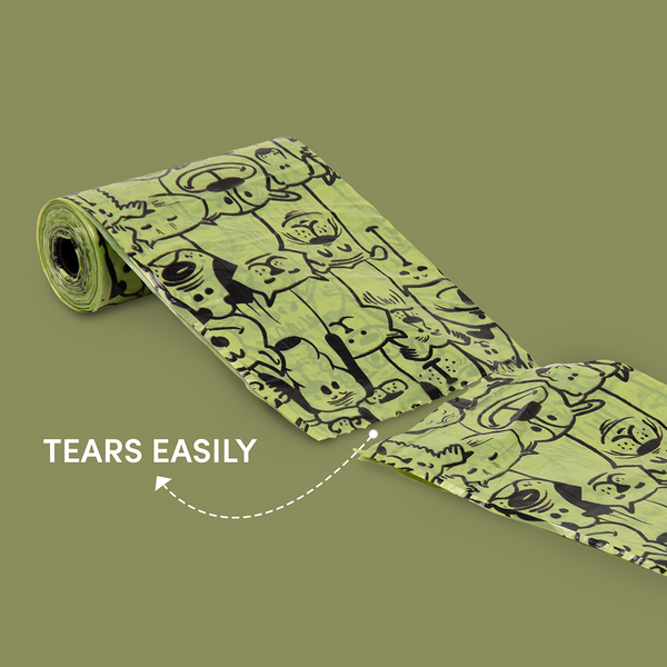 Fofos Plush Bear Poop Bags for Dogs and Cats