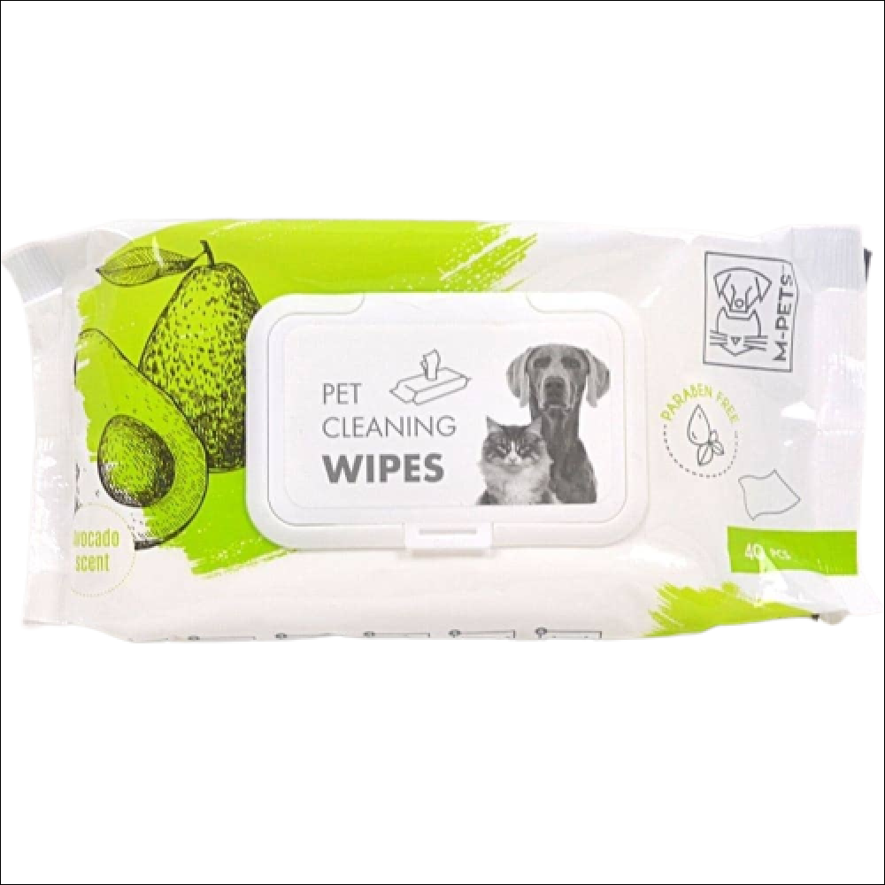 M Pets Pets Cleaning Wipes for Dogs and Cats (Avacado) Both-Grooming Supplies M Pets 40pcs(15x20cm)