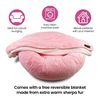 Petter World Anxiety Relieving Donut Bed for Dogs and Cats (Pink)