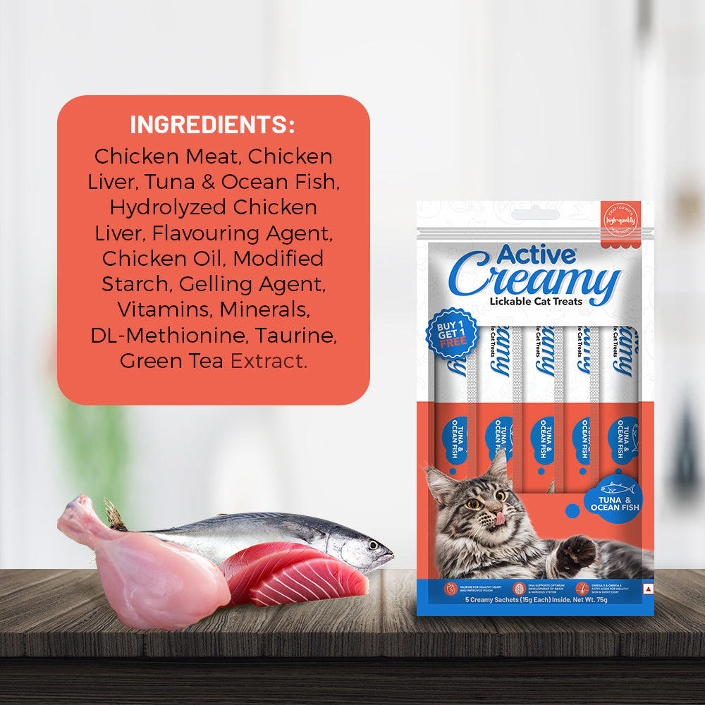 Active Lickable Tuna & Ocean Fish Creamy Cat Treats (Buy 1 Get 1) Cats-Treats & Others Active