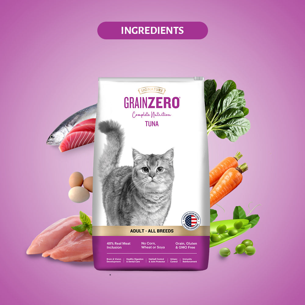 Signature Grain Zero Tuna Adult Cat Dry Food For All Breed Cats- Dry food Signature