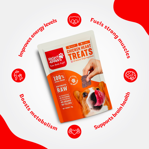 Right4Paws Chicken Heart Dog Treats