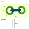 JW Invincible Chains Triple Toy for Dogs (Green/Blue)