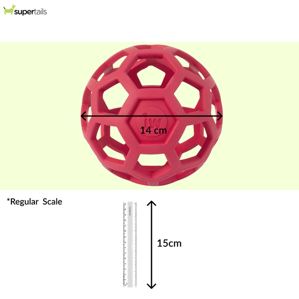JW Hol Ee Giggler Roller Toy for Dogs (Red)