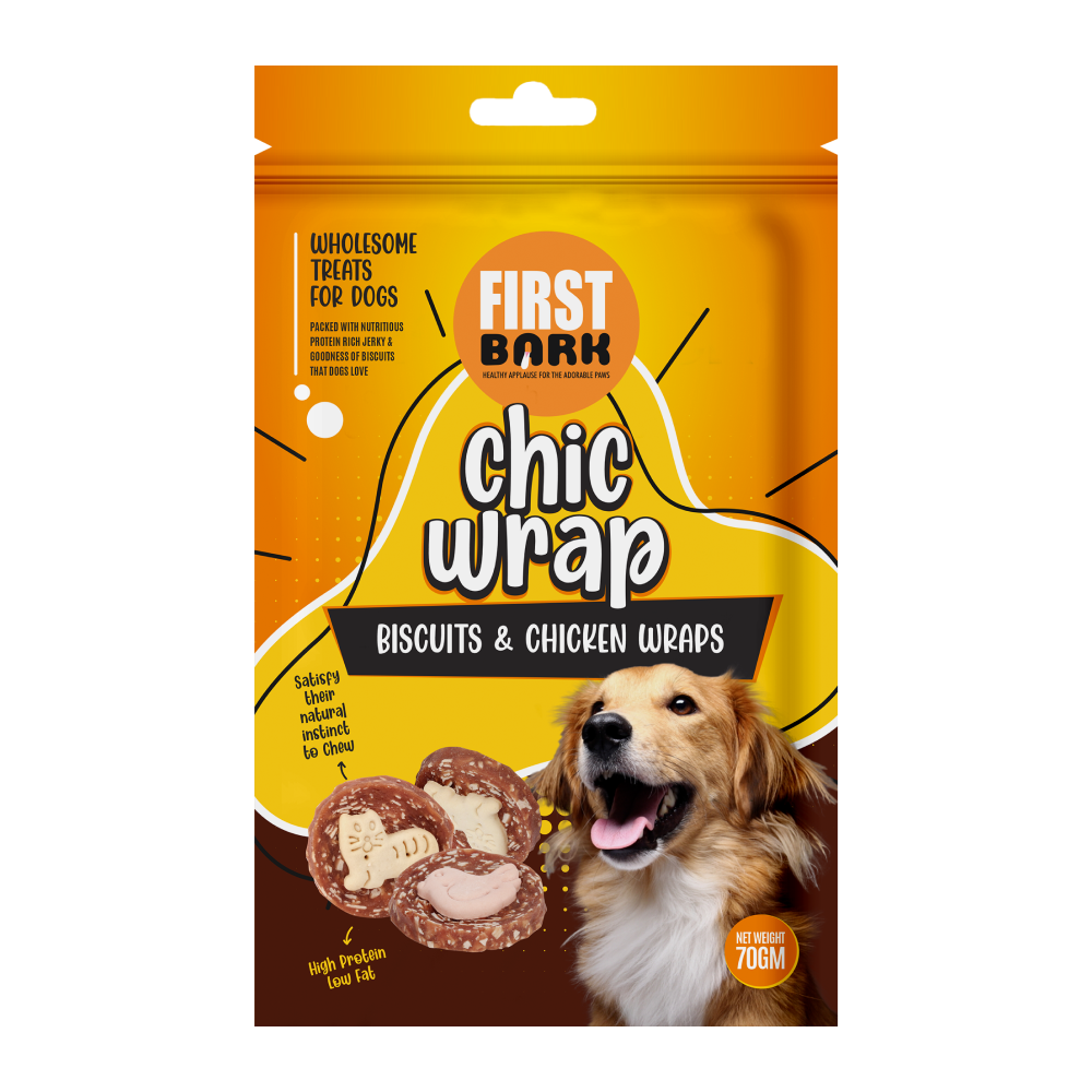 First Bark Biscuits & Chicken Wrap Dog Treats Dog Treats + Others First Bark 70g