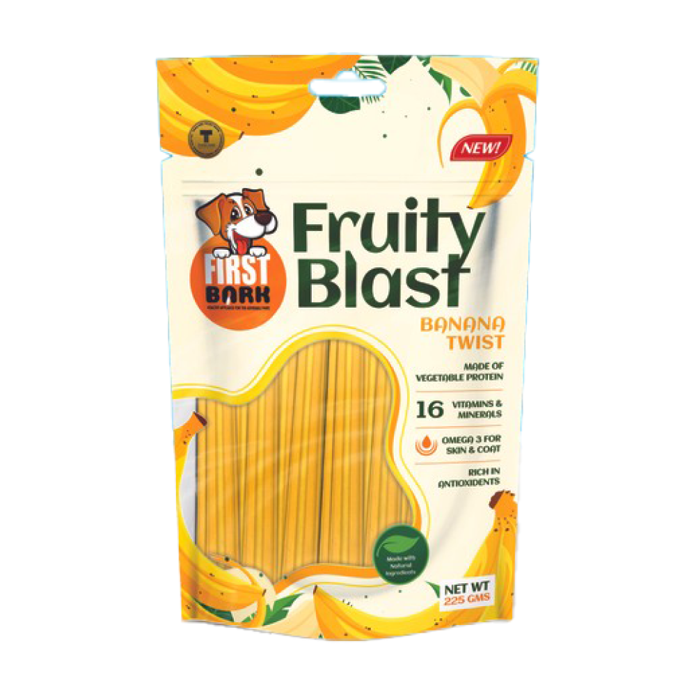First Bark Fruity Banana Twist Blast Dog Treats Dog Treats + Others First Bark 225g