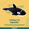 Zippy Paws Killer Whale Jigglerz Plush Toy for Dogs Dogs-Toys Zippy Paws